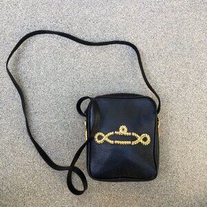 Vintage JENNIFER GRAHAM Crossbody Purse Bag Pouch Leather Black Women's Retro‌‌‌